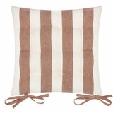 Yard Hayle Rust Striped Indoor Outdoor Seat Pad 2 Pack, 40 x 40 cm