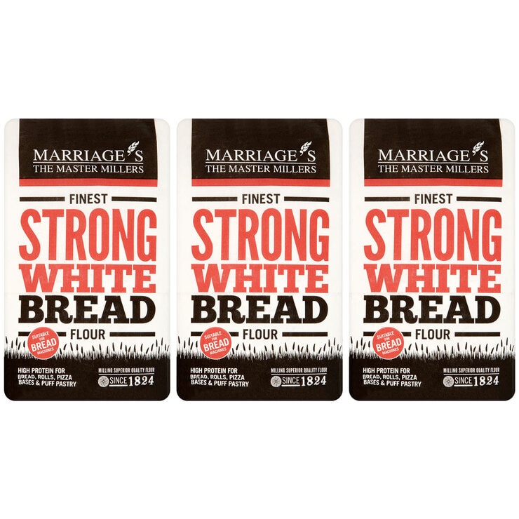 Marriages Finest Strong White Bread Flour, 3 x 1.5kg Costco UK
