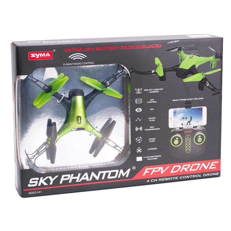 Green Sky Phantom Drone With Wifi and HD 480P Camera (14+ Years)