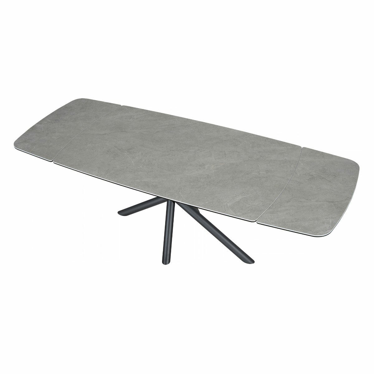 Indus Valley Skylar Large Extending Ceramic Dining Table + 6 Grey Chairs, Seats 6-8