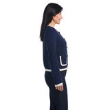 Dalia Ladies Contrast Trim Cardigan