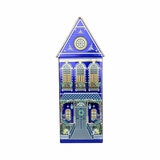 The Silver Crane Co Winter Festive Houses Speculoos Cookies, 345g in Blue