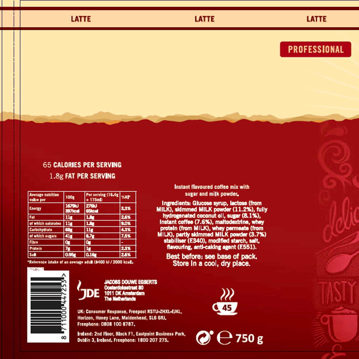 Kenco Latte, 750g