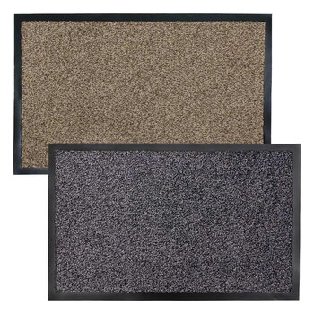 JVL Admiral Microfibre Door Mat in 2 Colours, 50 x 80cm - 2 Pack