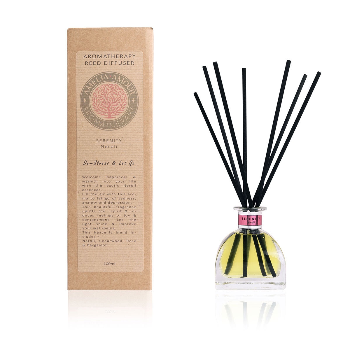 Amelia Amour Aromatherapy 100ml Reed Diffuser