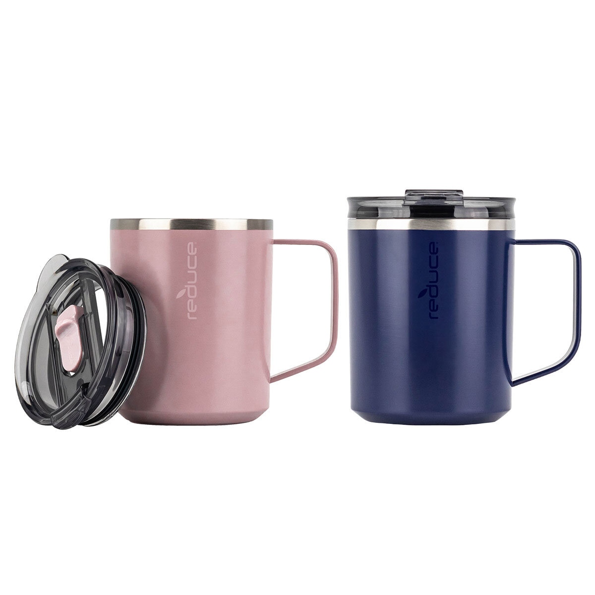 HOT1 Desktop Travel Mug 2 Pack, Pink & Blue