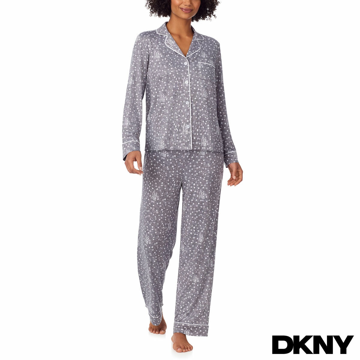 DKNY Women's Notch Collar Pyjama Set DKNY Women's Notch Collar Pyjama Set