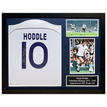 Glenn Hoddle Signed Framed Tottenham 1986 Football Shirt