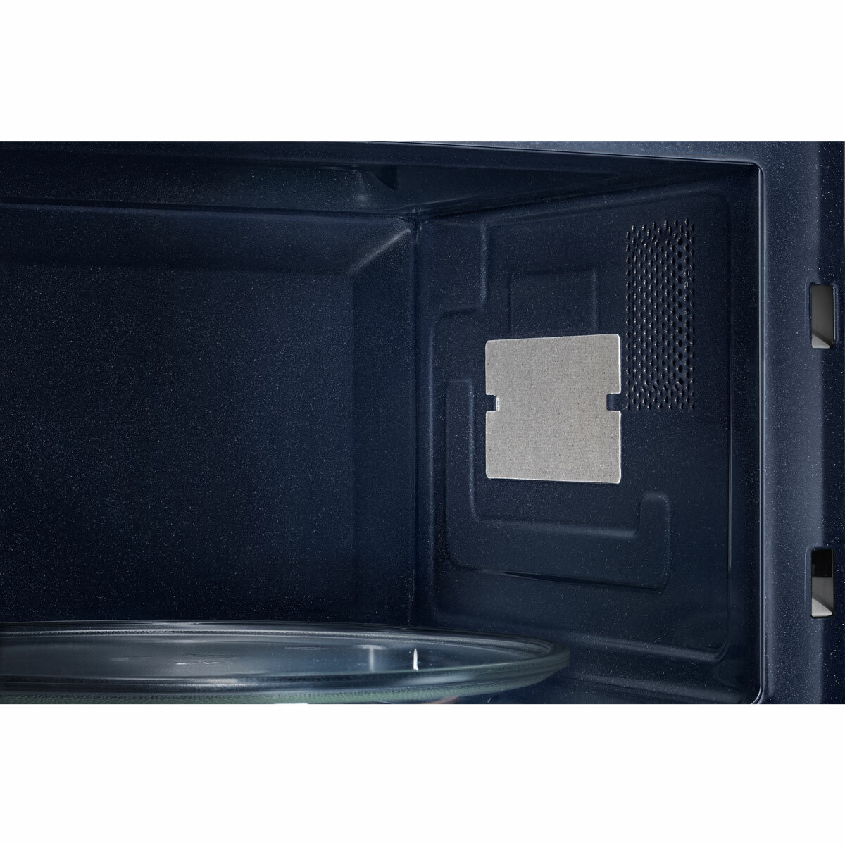 Front Profile of Samsung MS23K3513AK 23 Litre Solo Microwave in Black inside view