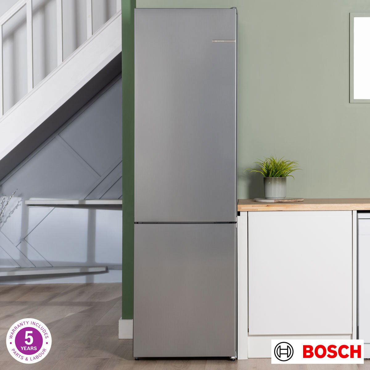 Bosch Series 4 KGN392LDFG Fridge Freezer, D Rated in Silver