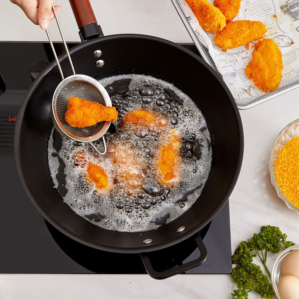 Sanho Non-Stick Iron Wok, 32 cm