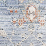 Elegant heirloom rug, tradtional design in blue, ivory floral tones