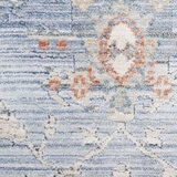 Elegant heirloom rug, tradtional design in blue, ivory floral tones