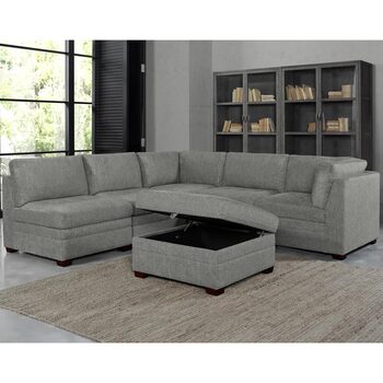 Thomasville Tisdale Light Grey 6 Piece Modular Fabric Sofa