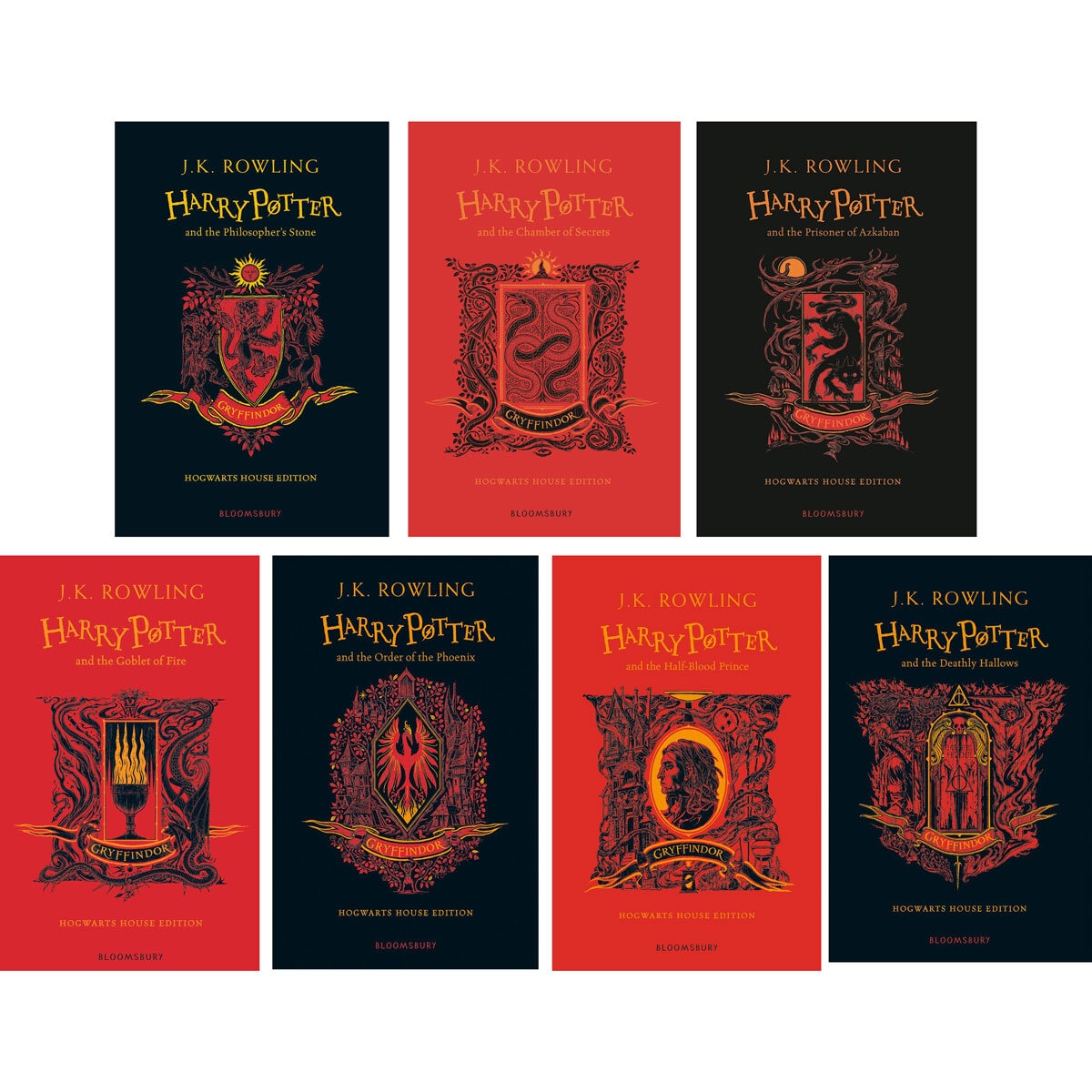 Harry Potter Gryffindor House Editions 7 Books Set: Rowling J.K.