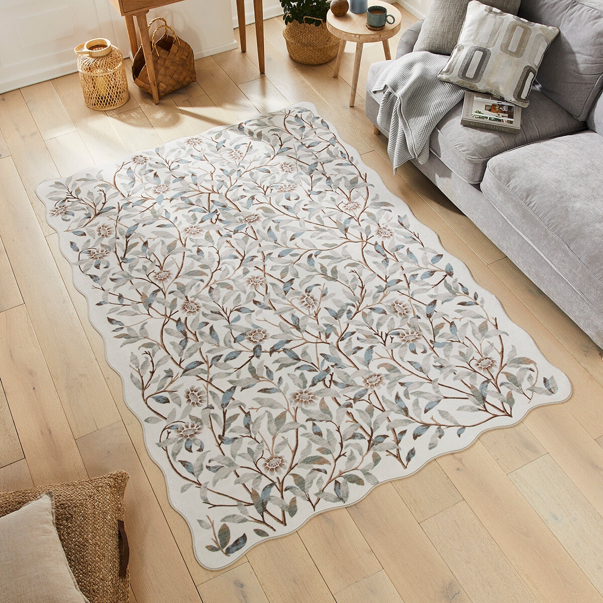 Concept Looms Liberty Floral Washable Rug, in 2 Sizes