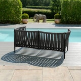 Maze Milan 4 Piece Deep Seating Patio Set in Charcoal