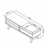 Bentley Designs Camden Weathered Oak & Peppercorn Entertainment Unit