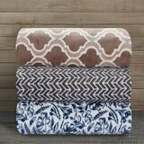 Monte & Jardin Printed Velvet Throw in 3 designs, 152 x 177 cm