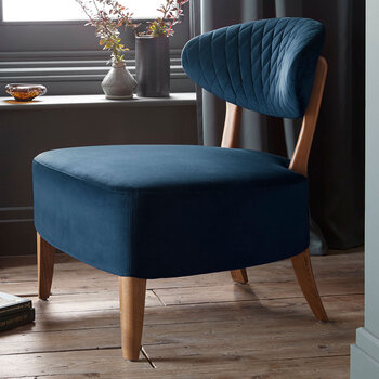 Bentley Designs Margot Dark Blue Velvet Casual Chair