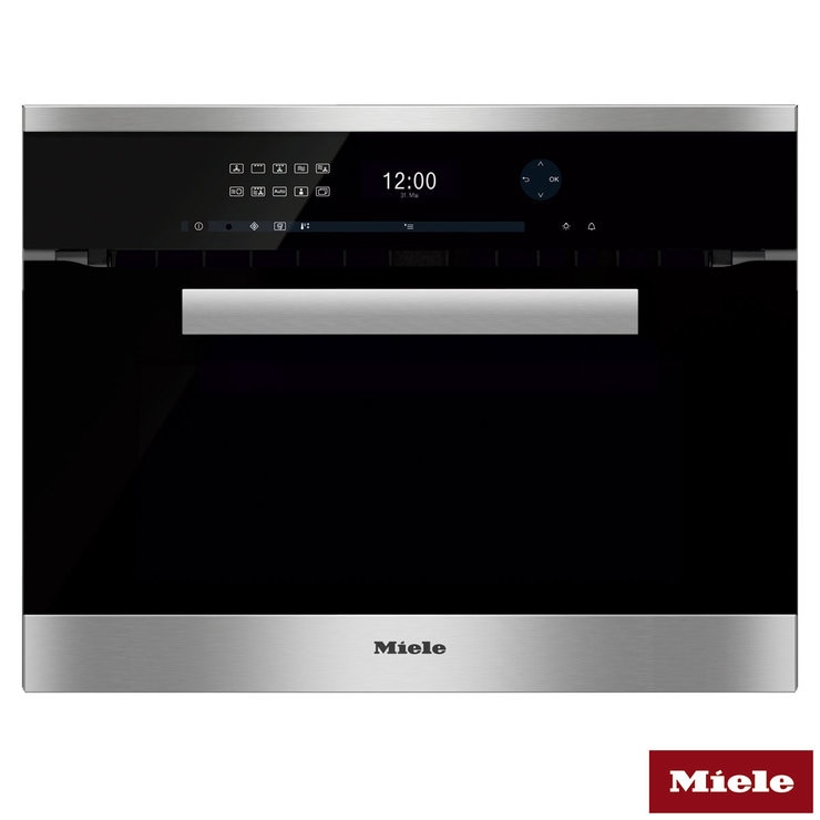 Miele H6400BM, Compact Solo Microwave Oven A Rating in Obisidian Black