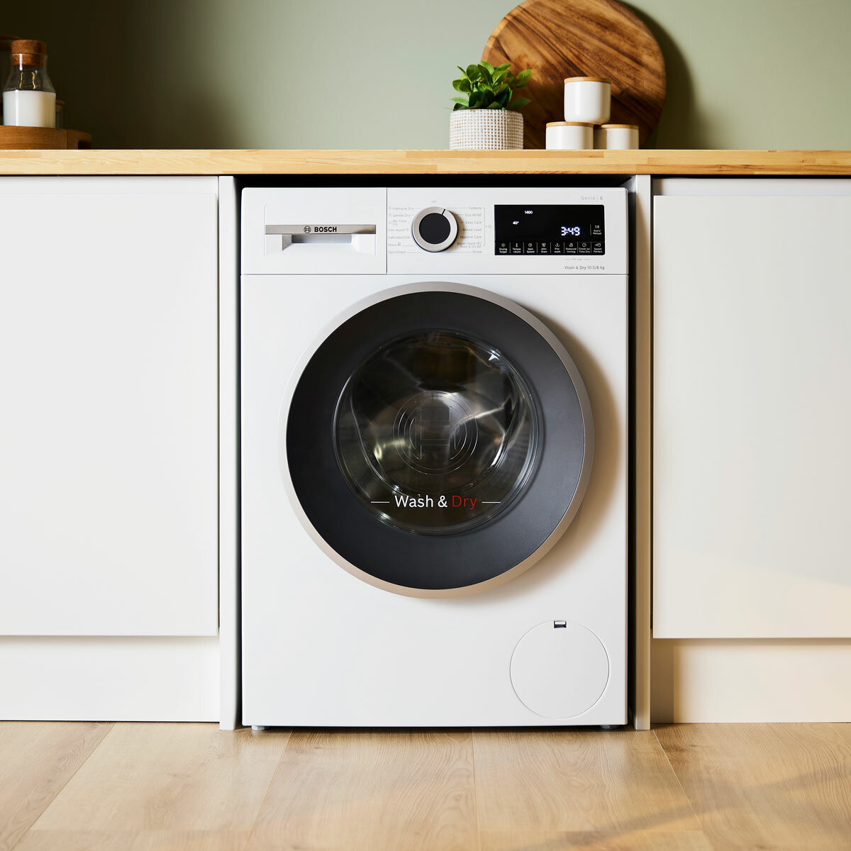Bosch WNG25401GB Series 6 Washer Dryer, 10.5/6kg Capacity, D Rated in White