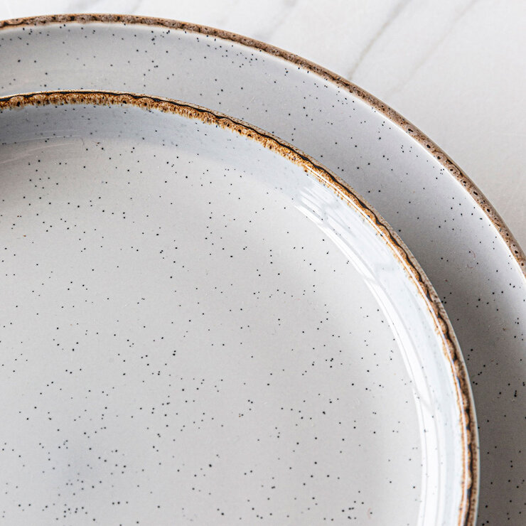 Over & Back Stoneware Dinnerware Set, 16 Piece