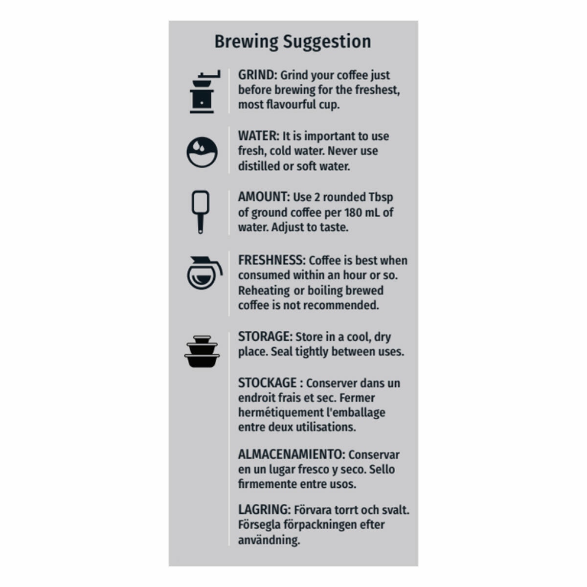 Ingredients and nutritional info