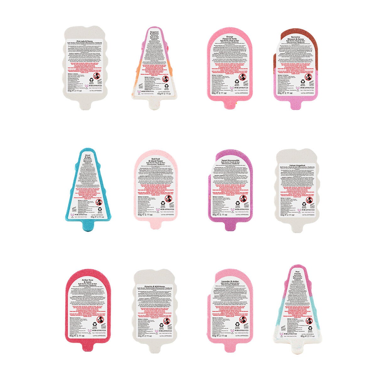 Sugar Rush Popsicle Bath Fizzer, 12 x 60g