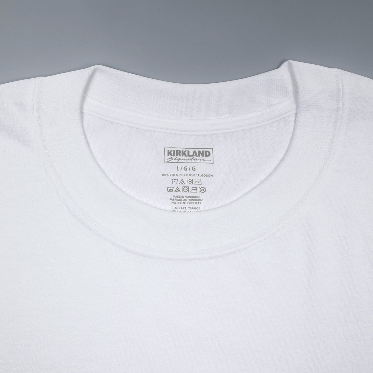 Kirkland Signature Men's Cotton Crew Neck White T-Shirt, 6 Pack in Extra Large