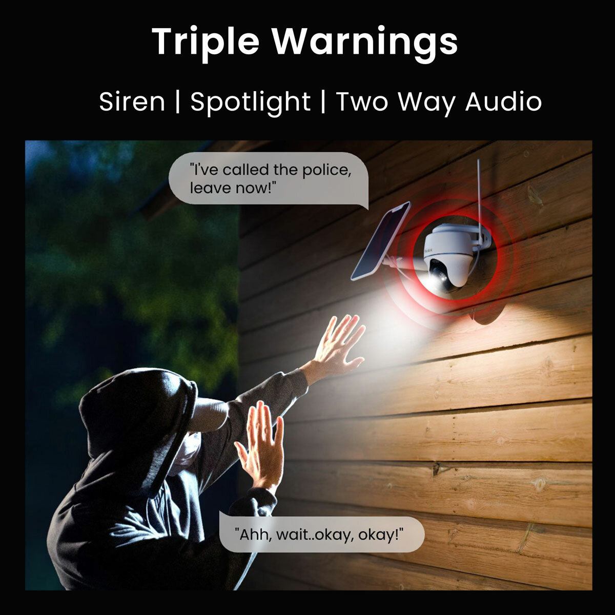 Reolink Argus PT Ultra 4K 8MP Wireless Pan & Tilt Solar/Battery Camera with Spotlights + 64GB SD Card - 2 Pack