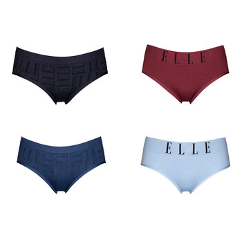 Elle Women's Seamless 4 Pack Bikini Brief in 4 Sizes