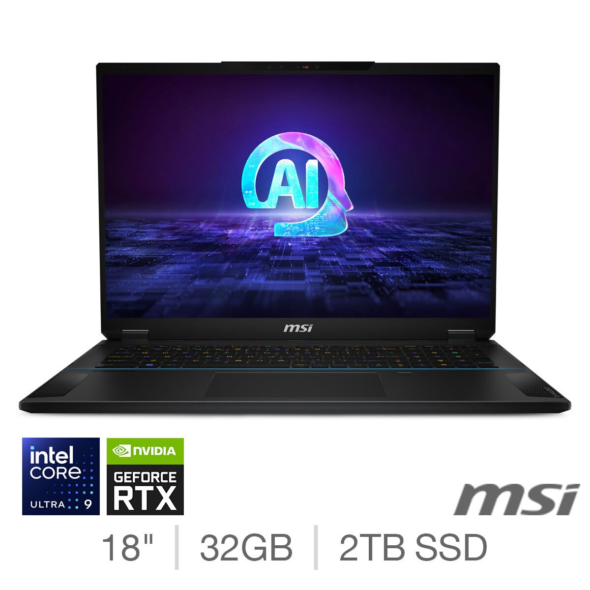 MSI Stealth Intel Core Ultra 9 32GB RAM 2TB SSD NVIDIA GeForce RTX 4080 18 Inch Gaming Laptop 9S7 183111 002