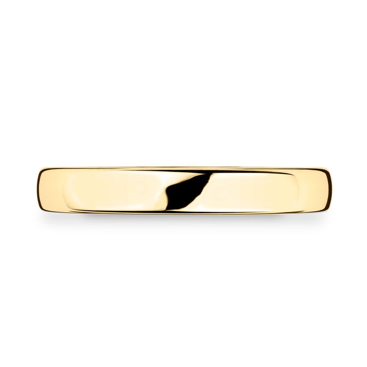 3.0mm Basic Light Court Wedding band. 18ct Yellow Gold