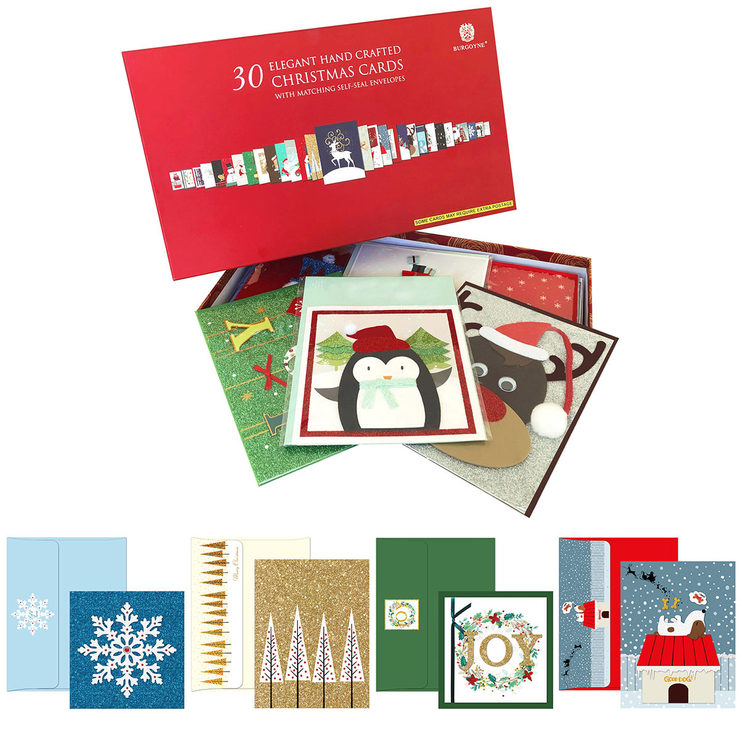 Burgoyne Hand Crafted Christmas Cards - 30 Pack | Costco UK
