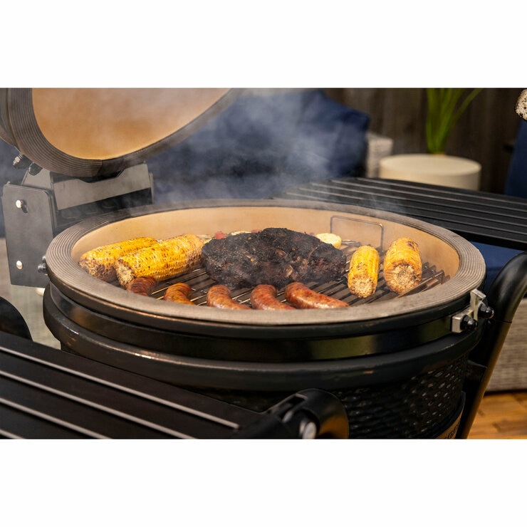 Pit Boss 24” (60 cm) Ceramic Kamado Charcoal Barbecue Grill + Cover in Black