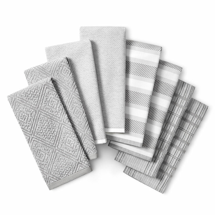 Town & Country Organic Kitchen Towels 8 Pack, in 4 Designs Town & Country Organic Kitchen Towels 8 Pack, in 4 Designs