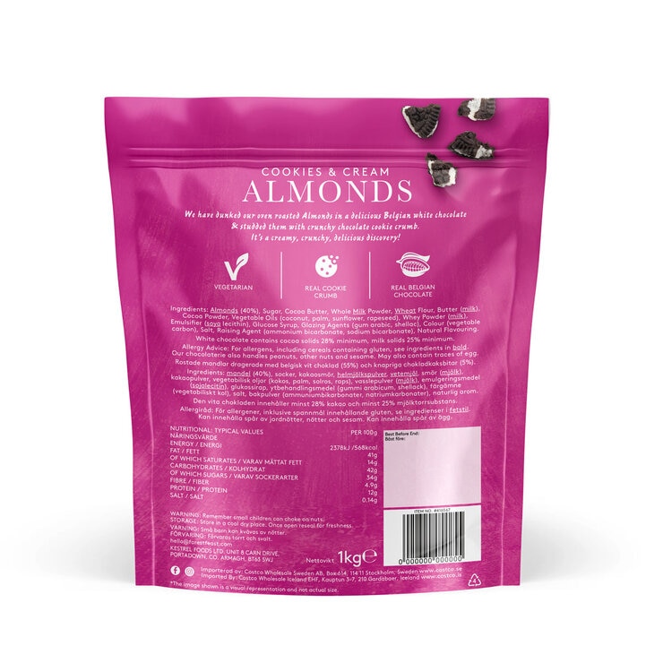 Forest Feast Cookies and Cream Almonds, 1kg Forest Feast Cookies and Cream Almonds, 1kg