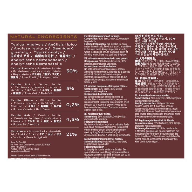 Nature's Gold Steak Fillets With Beef & Cod, 1.2kg