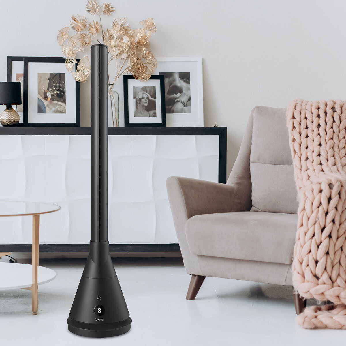 Vybra 3 in 1 Heater, Model: VS001B Cooler & Ioniser in Black