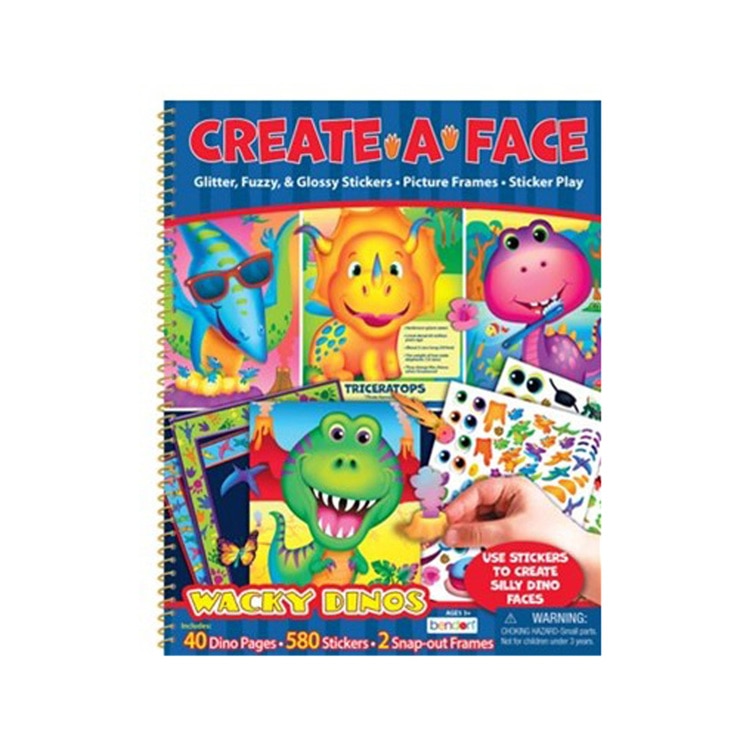 Create a Face Sticker Activity Book Assortment, Dinos Costco UK