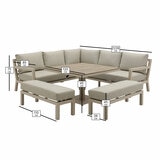 Bramblecrest Stowe 4 Piece Deep Seating Patio Set