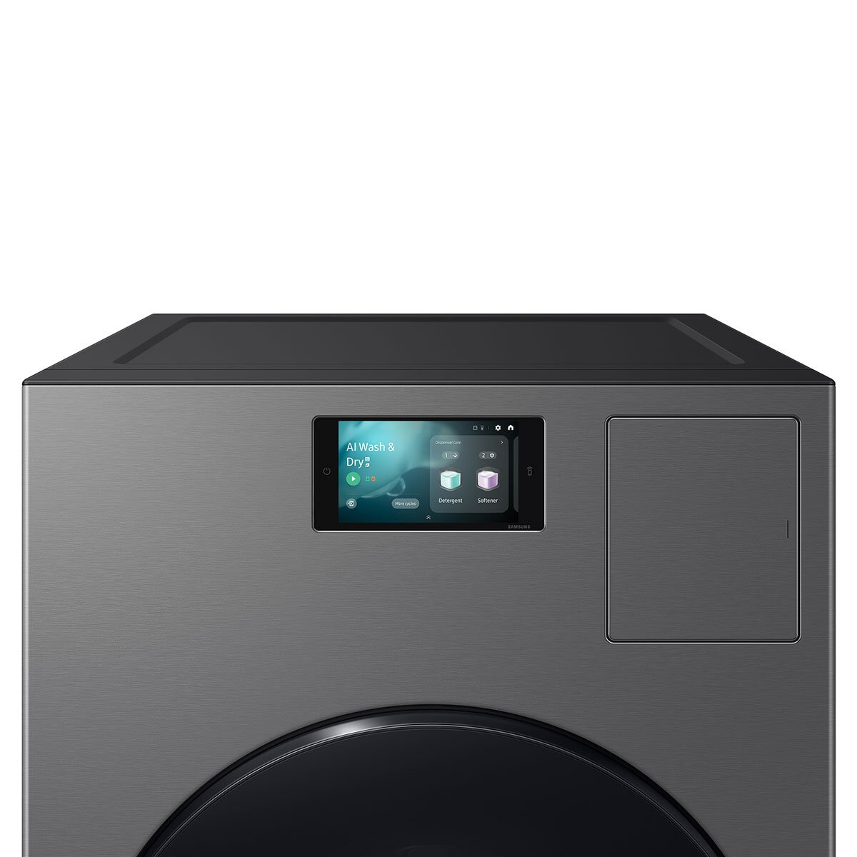 Samsung Series 9 Large Capacity WD18DB8995BZT1 18kg / 11kg Washer Dryer, A Rated in Dark Steel