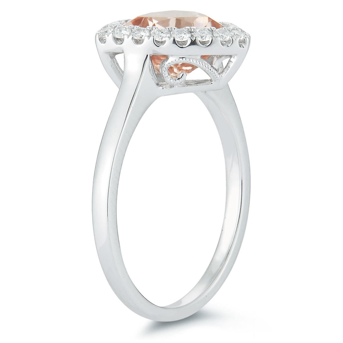 2.40ct Trillion Cut and Diamond Ring, 18ct White Gold Costco UK