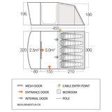 Vango Padstow II 500 5 Person Family Tent