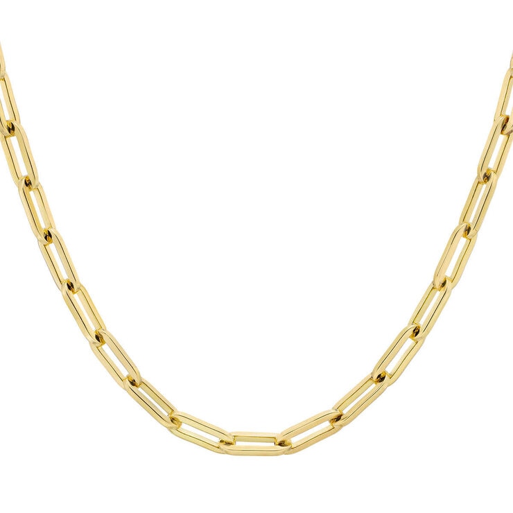 14kt Yellow Gold Paperclip 24" Necklace