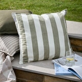 Yard Hayle Green Striped Indoor Outdoor Cushion, 50 x 50 cm