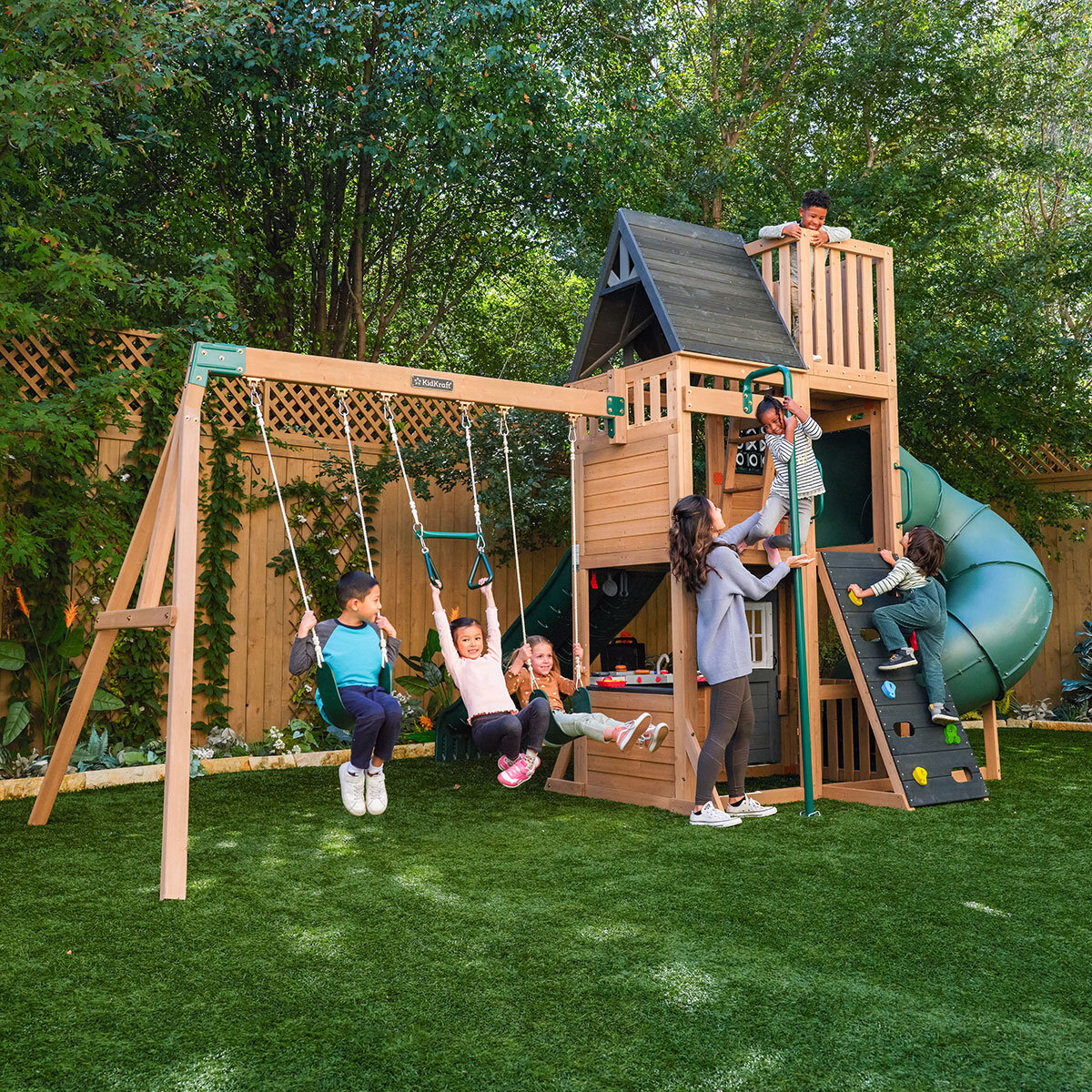 Kidkraft exensive sun bistro swing set