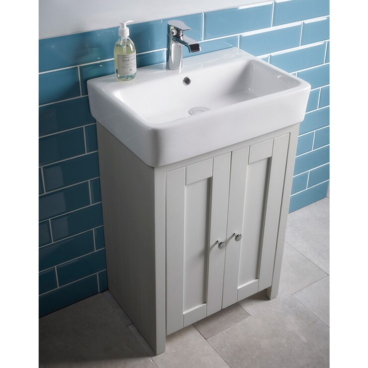 Tavistock Axbridge 54 cm Freestanding Vanity with basin in Matt Grey