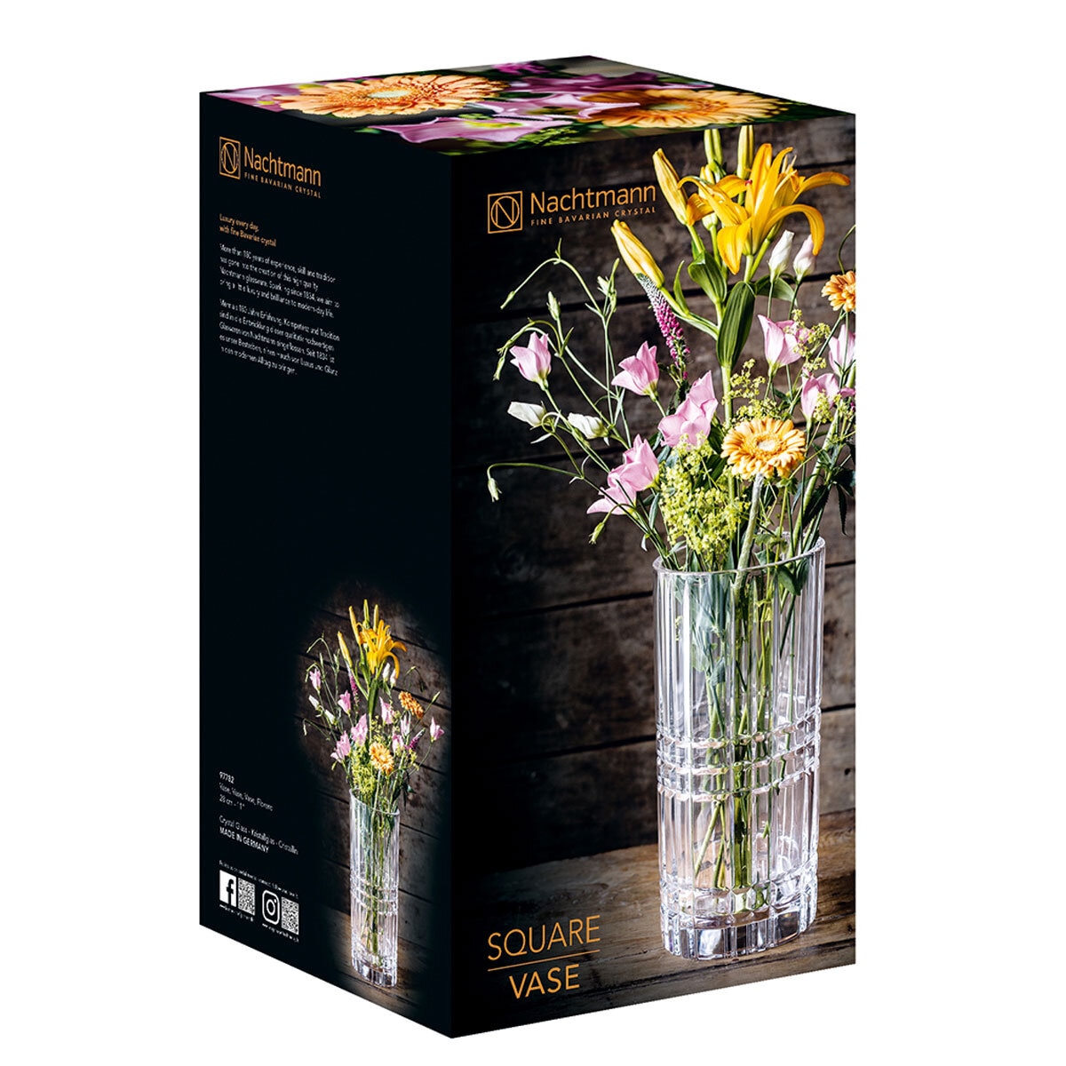 Nachtmann Square Crystal Vase
